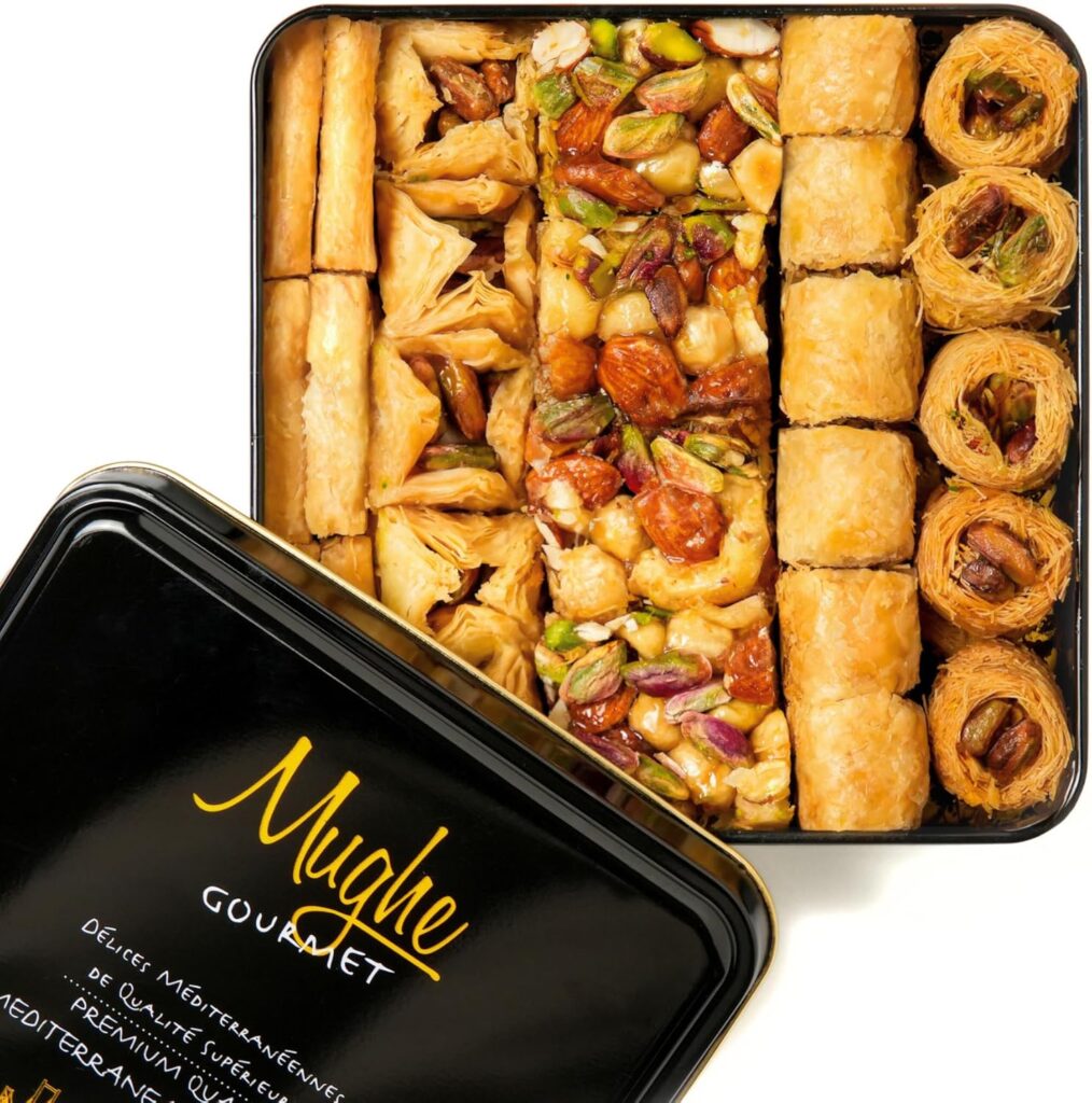 Mughe Gourmet Luxury Baklava Pastry Metal Gift Box