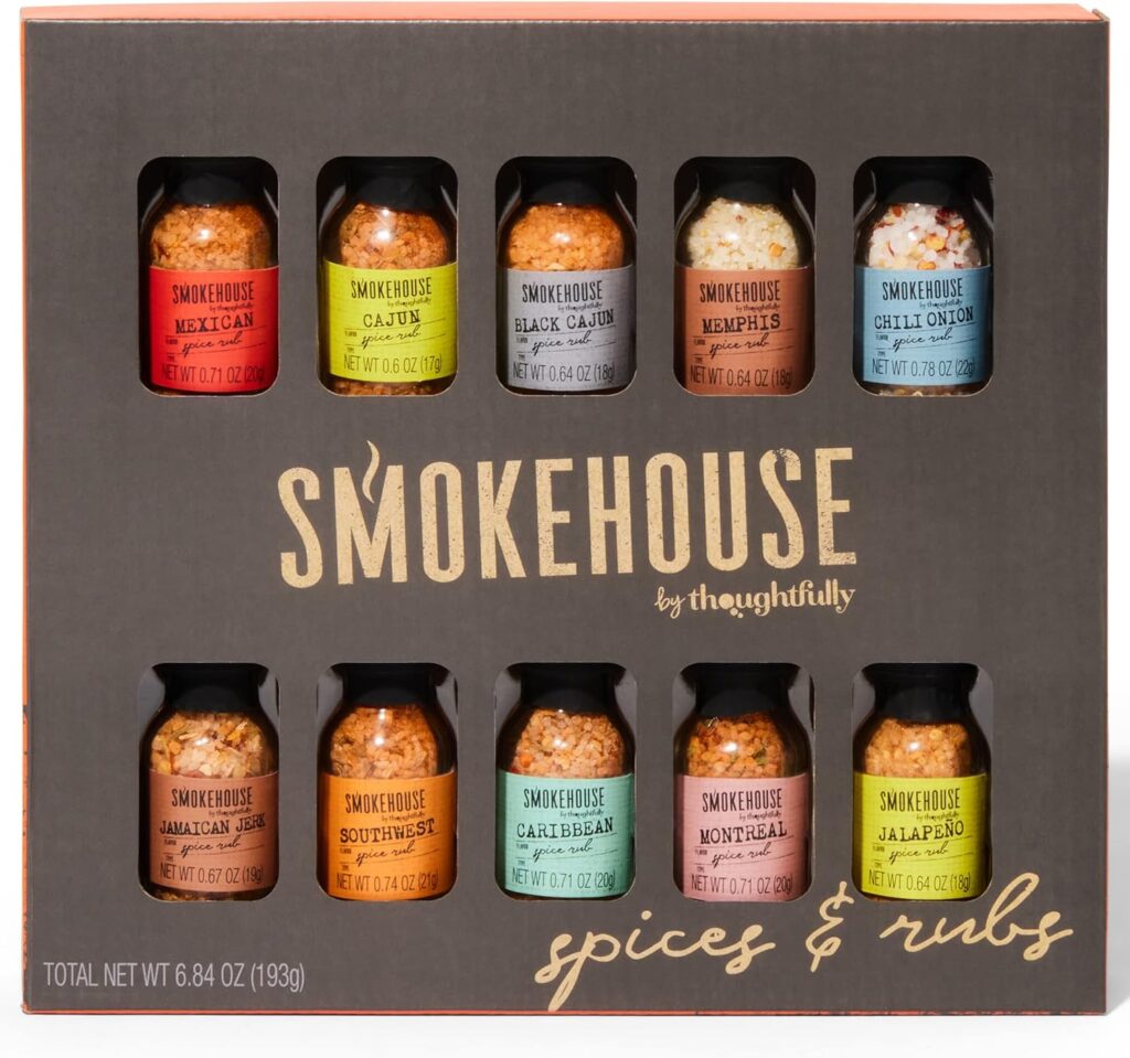 Smokehouse by Thoughtfully - Grilling Spice Set in Mini Glass Bottles