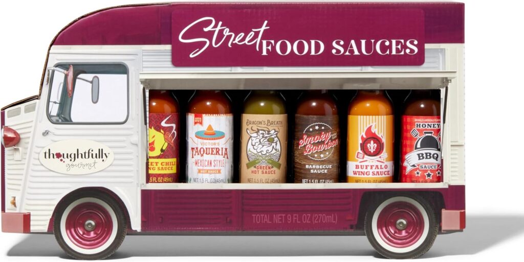 Thoughtfully Gourmet, Street Food Sauces Hot Sauce and BBQ Gift Set